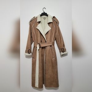 Boden Faux Shearling Coat M/L
